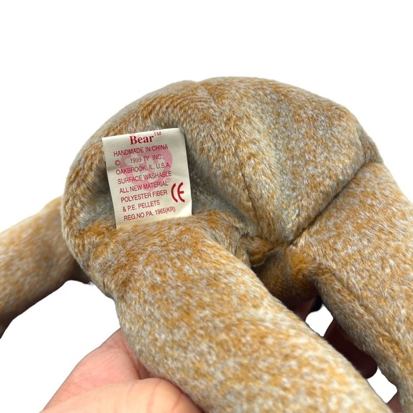TY Beanie Baby Babies 1999 SIGNATURE TEDDY Brown Bear Heart Vintage RETIRED - Picture 9 of 9